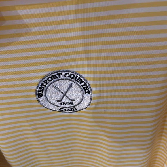 Men’s FootJoy Yellow & White Striped Golf Shirt, Size Medium, NWT - Picture 5 of 8
